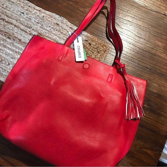 ▪️Large Red/Navy Blue Tote Bag - Picture 1 of 8
